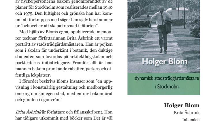 Ny bok: Holger Blom