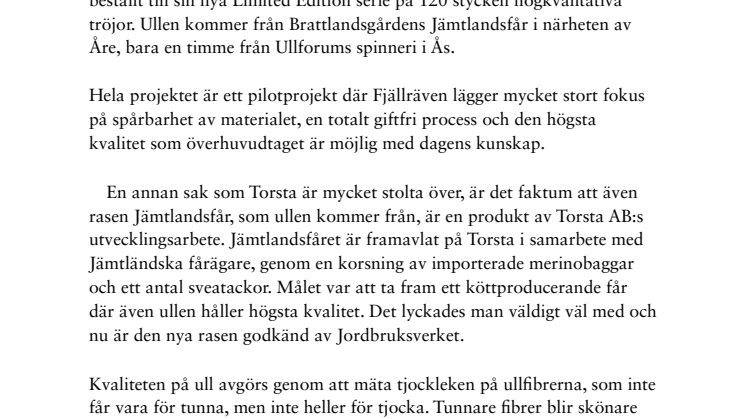 Fjällräven valde unika Jämtlandsfår