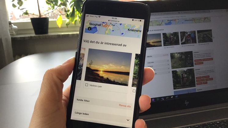 karlstad.se/vandringsleder fungerar lika bra i mobilen som på dator