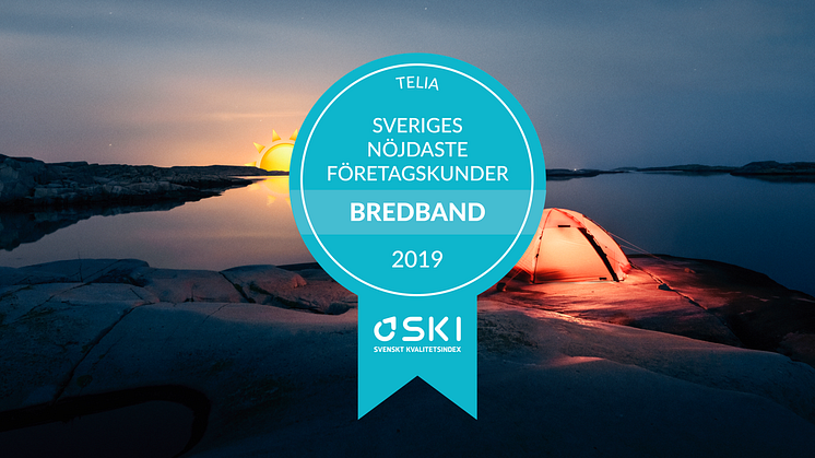 Telias företagskunder för bredband fortsätter vara Sveriges nöjdaste enligt SKI 