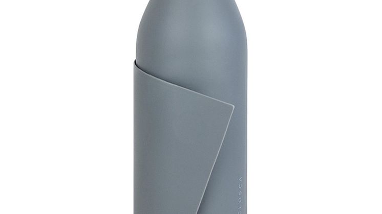 Vattenflaska i glas med silikonfodral, frilagd