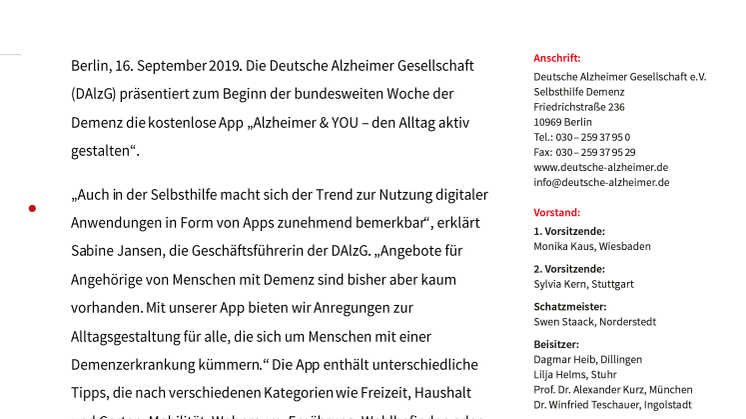 „Alzheimer & YOU – den Alltag aktiv gestalten“: Eine App für Angehörige von Menschen mit Demenz
