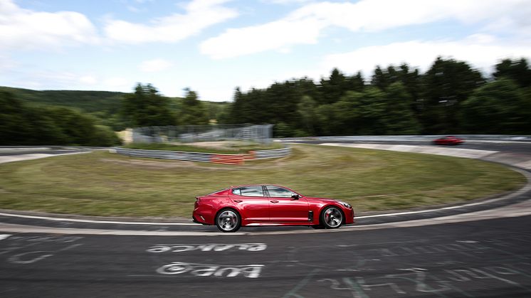 KIA Stinger testing at Nurburgring