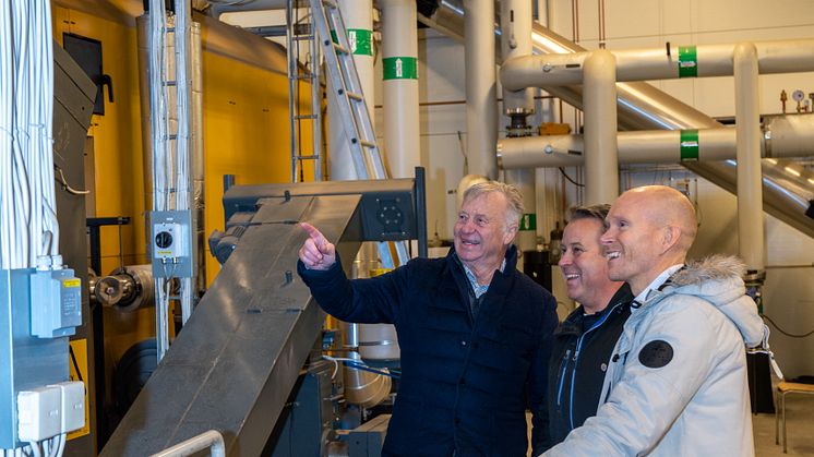 Jonas Sörensson, Solör Bioenergi, Magnus Strand och Sven Strand från MS Strand AB
