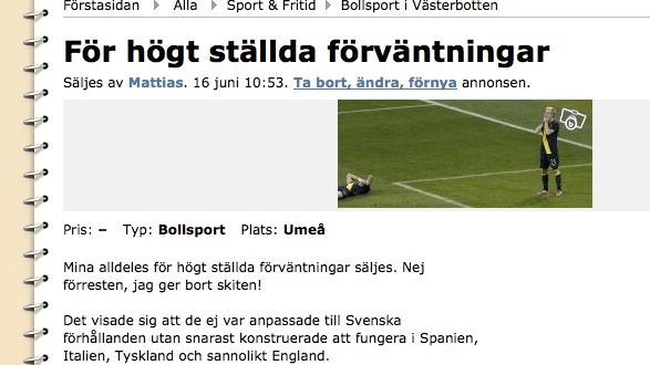 Jag säljer mina förväntningar, BILLIGT!
