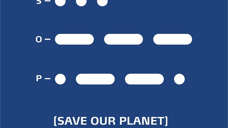 SOP - Save Our Planet - Morse - Blue