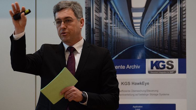 Manfred Huber, Gruppenleiter Server-Storage-Services der WWK Versicherung auf dem KGS Meet up am 14. März 2019. Foto Zscheile