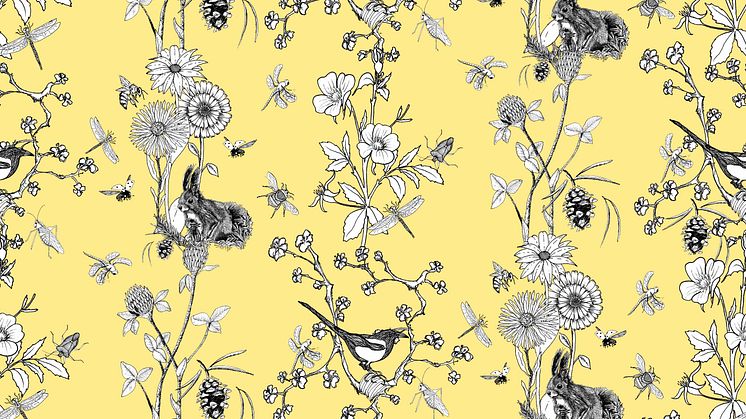 Flower Stripe_90x90cm_Gul kopiera