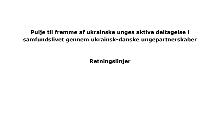 Søg Naboskabsprogrammets Ungepulje senest 21. april