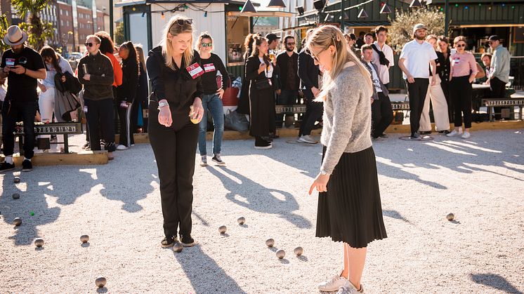 Boulespel på Rosenlundskajen 