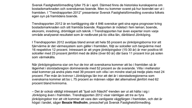 Trendrapporten 2012: Jönköping går ljus framtid till mötes