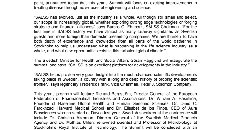 7th Annual Swedish-American Life Science Summit