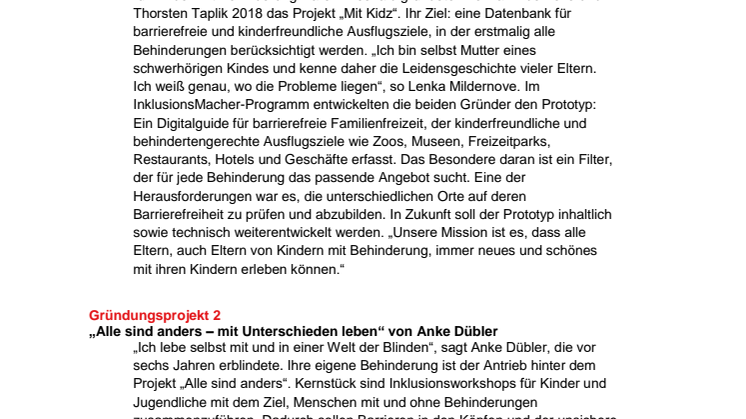 Die Teams vom Abschlusspitch des InklusionsMacher-Programms 2019
