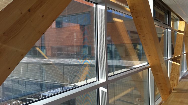 Trähuset Hus N på Universitetsområdet i Växjö