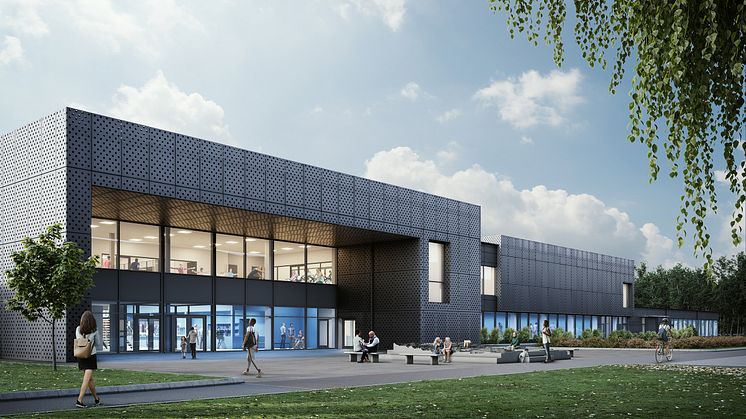 Så kommer nya simhallen Pingvinen i Varberg att se ut. Bild: Liljewall Arkitekter