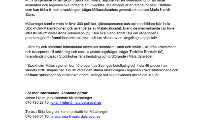Infrastrukturministern besöker Mälartinget i Västerås