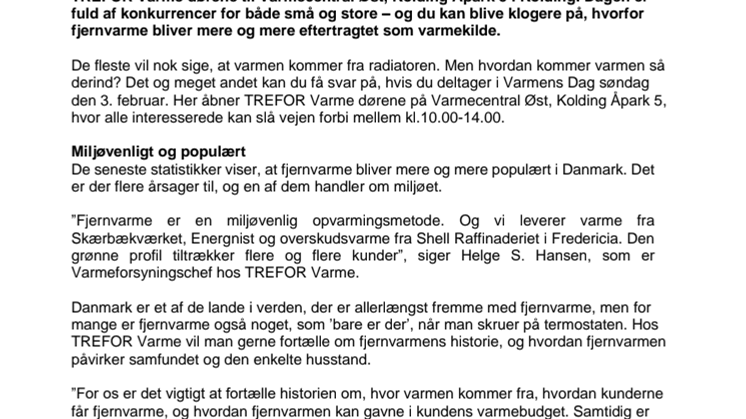 Se hvor fjernvarmen kommer fra til Varmens Dag