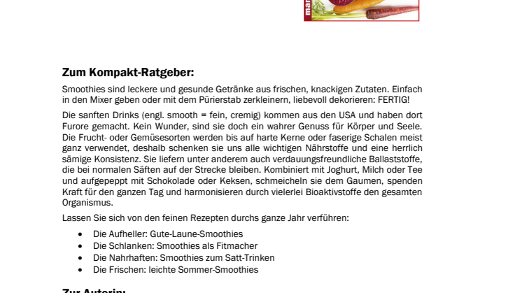 Waschzettel "Smoothies für Körper, Geist und Seele"