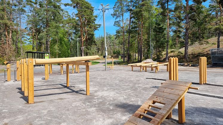 Det nya utegymmet i Havslätt öppnar för allmänheten måndag 22 maj. Foto: Oskarshamns kommun