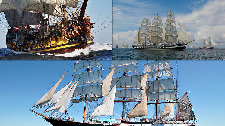 Shtandart, Kruzenshtern och Sedov är tre ryska fartyg som gästar The Tall Ships Races Halmstad. 