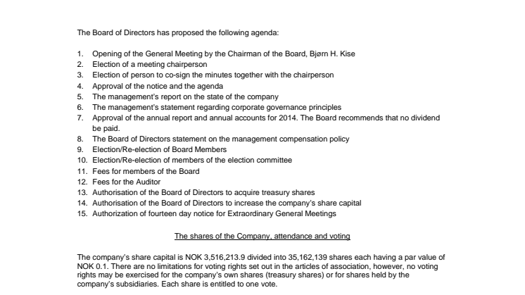 Notice of Annual General Meeting