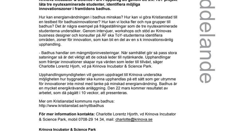 Kristianstad modell för innovativ badhusupphandling
