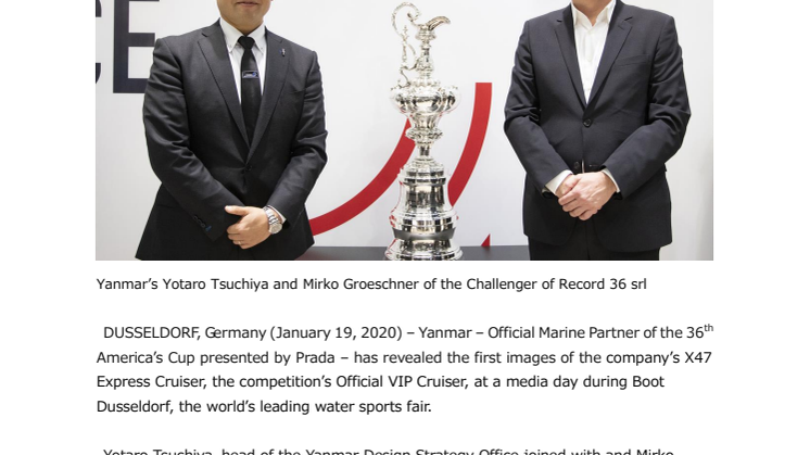 Yanmar Presents X47 Express Cruiser with America’s Cup