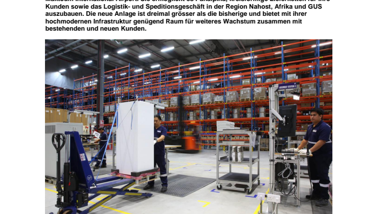 Panalpina eröffnet neuen Hub für Logistics Manufacturing Services in Dubai