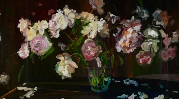 Clare Woods - Between, Before and After, 2021.Oil on aluminium, 300x800 cm.