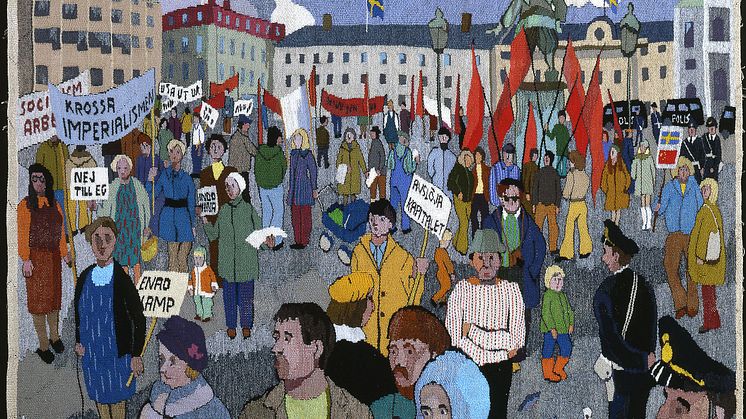 Elsa Pärs-Berglund, detalj från Samling Gustav Adolfs torg, 1973. Foto: Röhsska museet