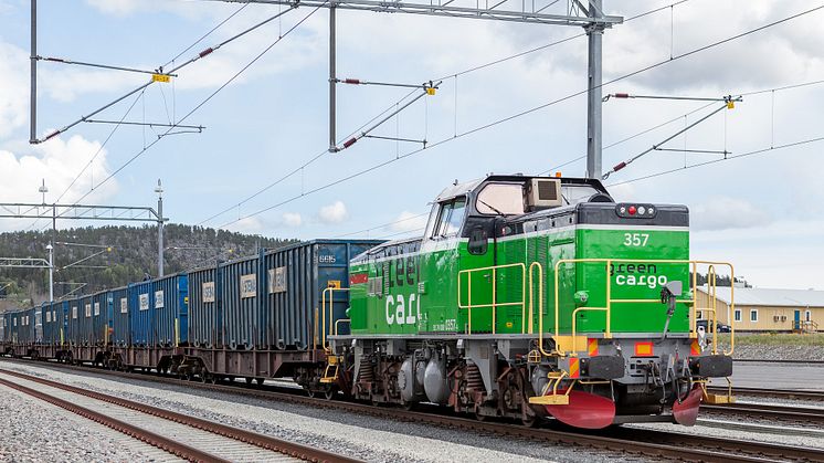 Green Cargo har ingått ett nytt femårsavtal med Stena Recycling.  Avtalet omfattar en transportvolym på 400 000 ton per år, vilket motsvarar cirka 6 000 transporter per år över hela Sverige. Foto: Green Cargo AB