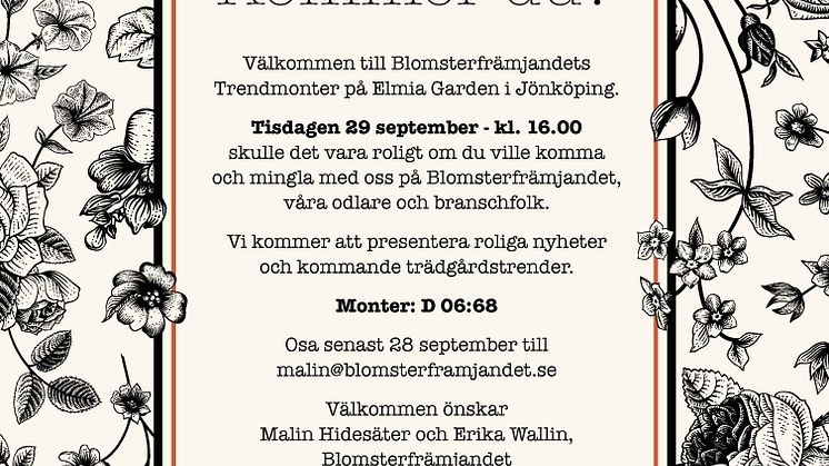 ​Välkommen till Blomsterfrämjandets pressträff