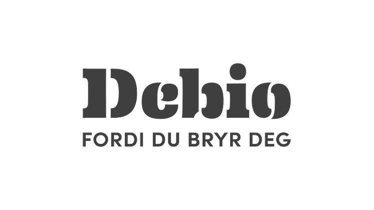 Debiologo med slagord 