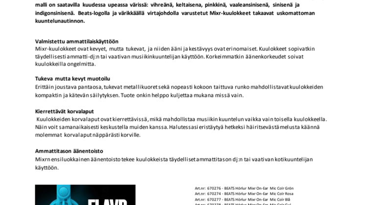 Beats Mixr – nyt kuudessa uudessa värissä
