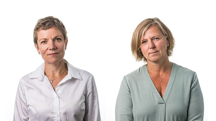 President Marit Hermansen og Anne-Karin Rime, leder i Overlegeforeningen. Foto: Thomas Barstad Eckhoff/Legeforeningen