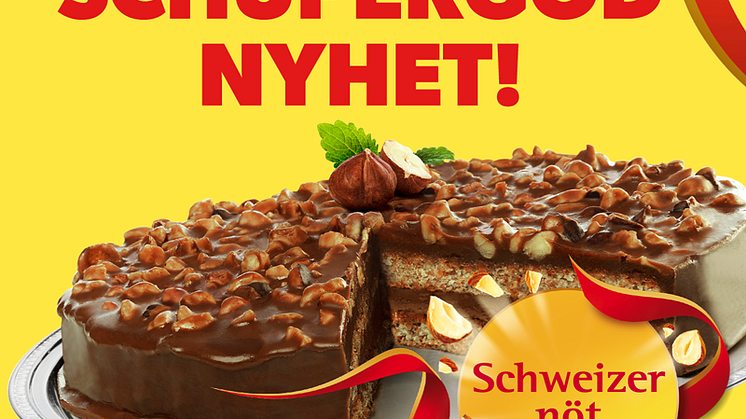 Almondy lanserar älskad chokladklassiker till fikastunden - Mandeltårta med Marabou Schweizernöt