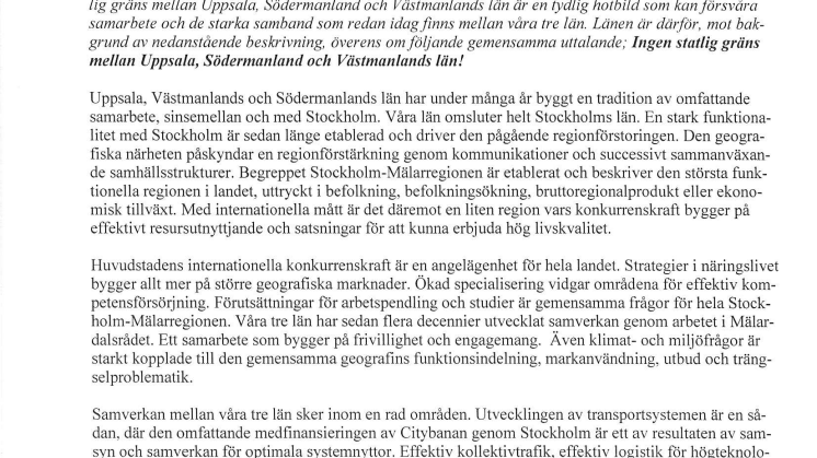 Regionbrev till regeringen
