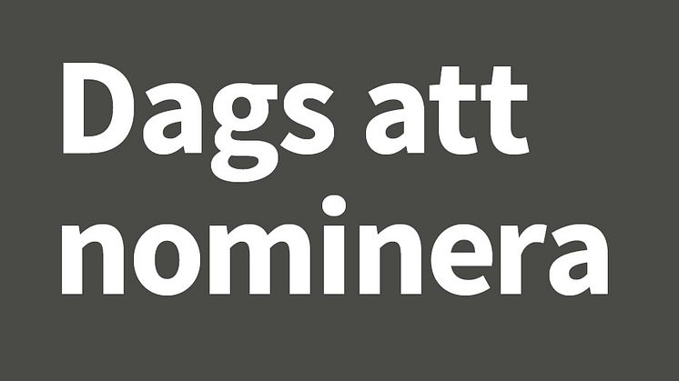 Dags att nominera till årets kulturgala