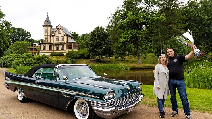 Morgan Eriksson vann tävlingen förra året med sin Chrysler New Yorker 1957 – Sveriges Snyggaste Bil 2023