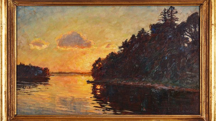 "Solnedgång, Djupsundet" av Gottfrid Kallstenius