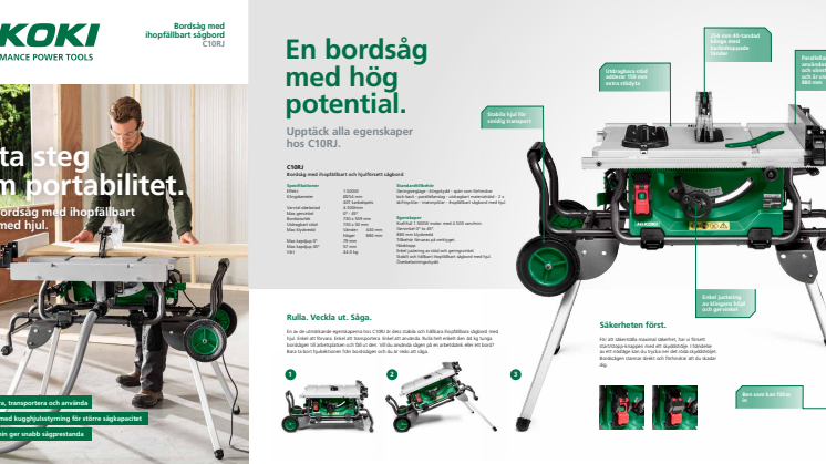 Bordsåg HiKOKI 36V C10RJ