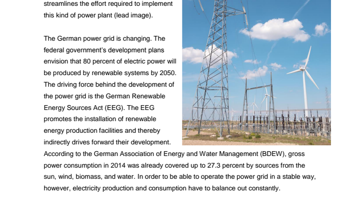 VHPready as standard for virtual power plants