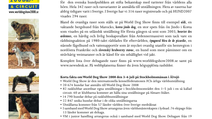 Hundraser från världens alla hörn på World Dog Show 2008