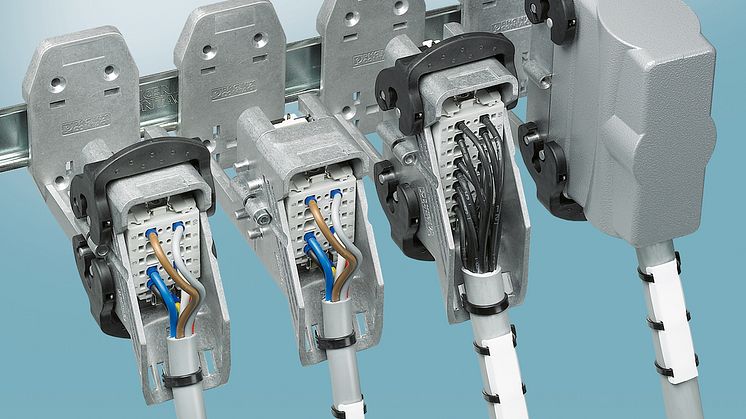 Using Heavy-Duty Plug Connectors on the Mounting Rail