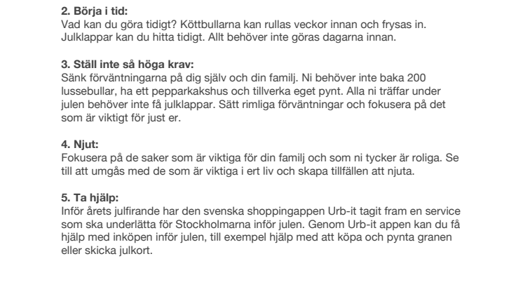 5 tips för att minska julstressen