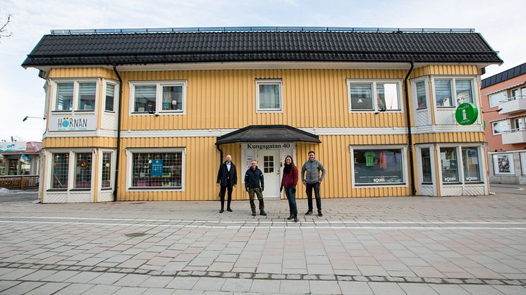 Från vänster: Claes Nordmark, Tord Lehman, Sara Rezgui, Jörgen Nordqvist. Foto: Bodens kommun/KOMM