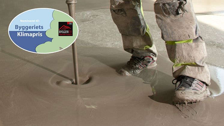 weberfloor 150 dura är nominerad till danska Byggeriets Klimapris