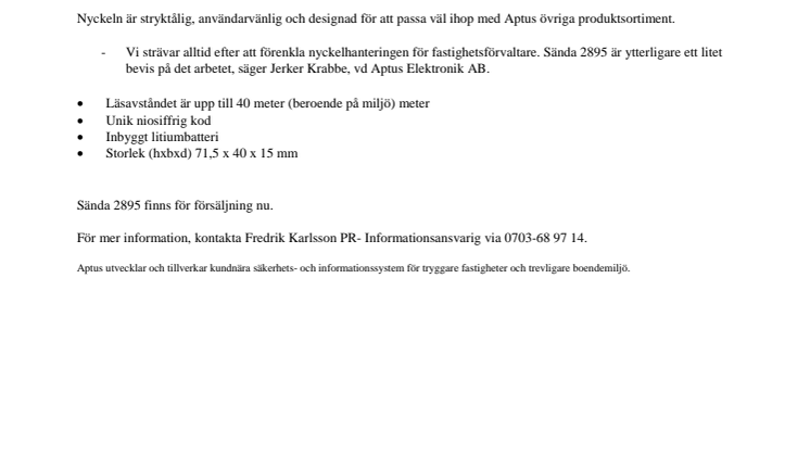 Tre nycklar blir en