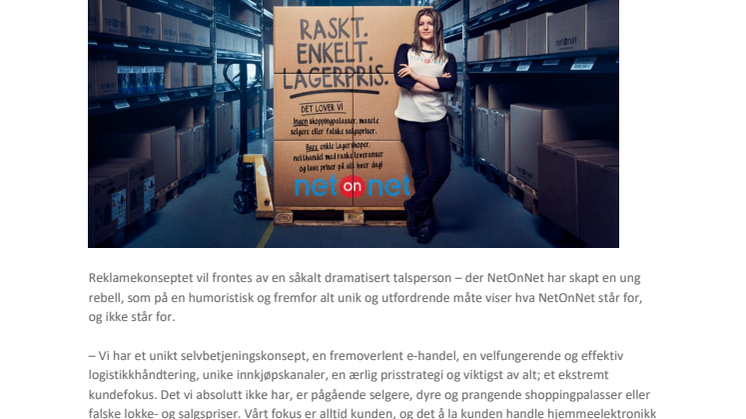 NetOnNet lanserer rebelsk reklamekonsept