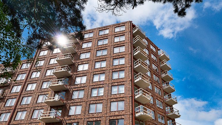 10-våningshuset i Rosendal har Uppsalas 122 första kooperativa hyresrätter. Foto: DP-bild